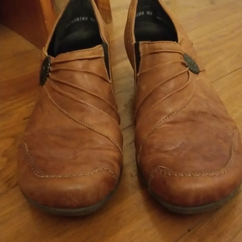 Rieker tan leather shoes - Picture 2 of 8